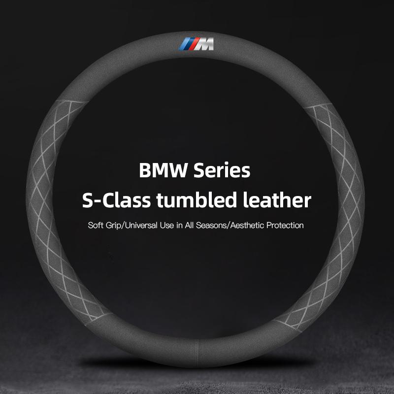 For BMW Car Ultra-Thin Suede Steering Wheel Cover Anti Slip Sweat Proof Protective Cover For BMW E46 E90 E60 F30 F10 E39 i3 i4 X