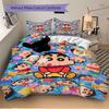 3pcs Crayon Shin-chan Duvet Cover Set - Machine Washable, Includes 1 Duvet Cover and 2 Pillowcases, No Core Included yy251022199
