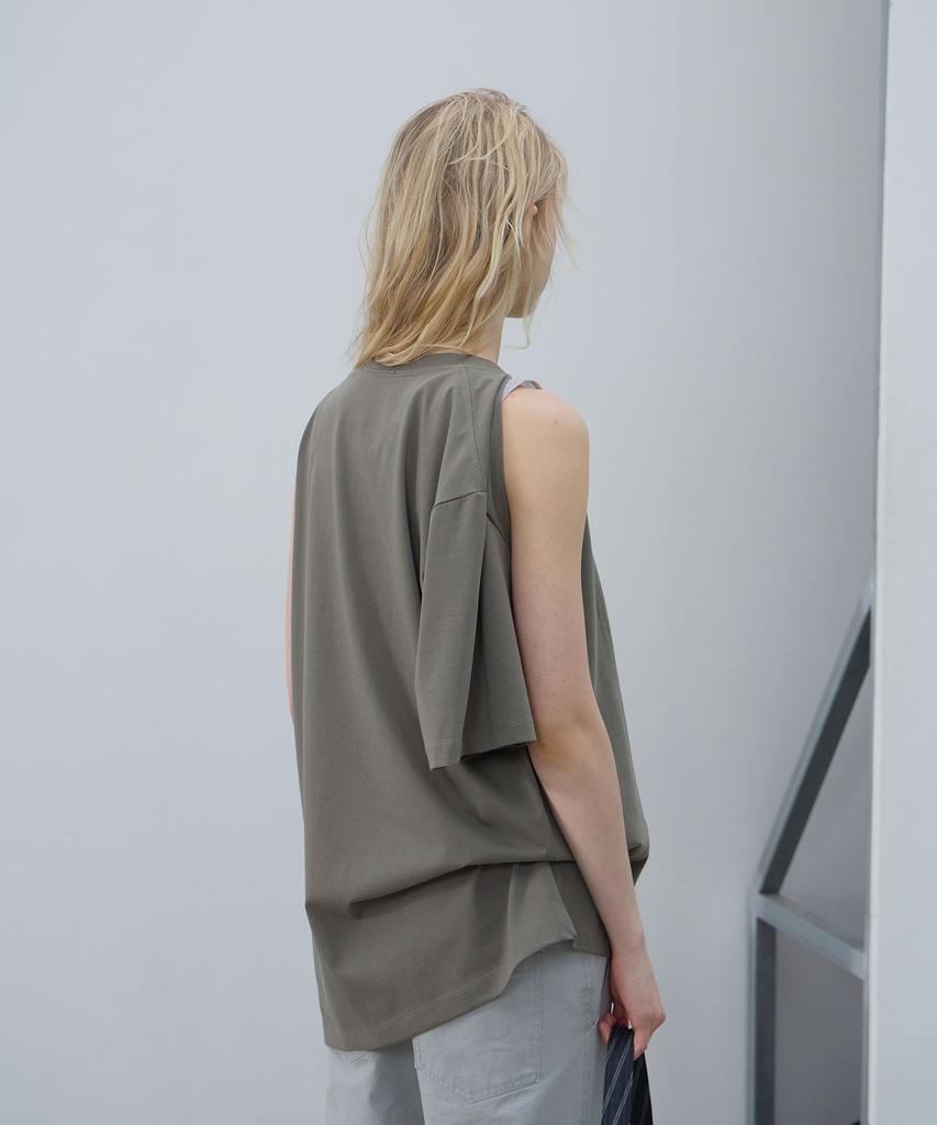 LCDC™ Shoulder Slit Top (Khaki)
