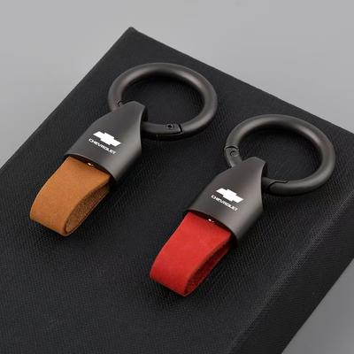 Metal/Leather Car Logo Key Chain Keyring Auto Interiors Accessories For Cruze Aveo Lacetti Niva Trax Bolt Impala Sonic