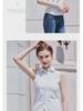 Women's White Sleeveless Slim Fit Korean-Style Blouse - Professional Summer Cotton Top