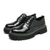 Fashion Dress Shoes Men Big Head PU Thick Sole Wear-resistant High-quality Derby Shoes Outdoor Training Shoes Size 38-45 Men Shoes