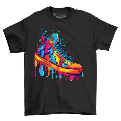 Cool Shoe Paint Drip Design T-shirt - Step Up Your Fashion Game with This Funny