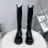 Anti-slip Fleece Long Boots, High-top Thick-soled Height-increasing Boots, Women's Shoes