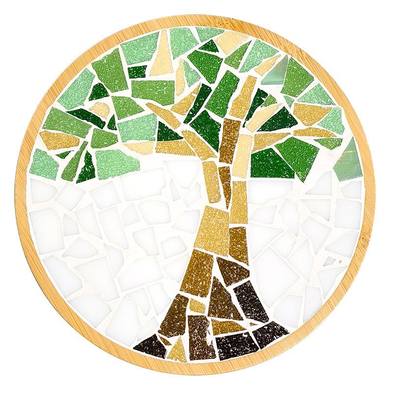 DIY Large Mosaic Coaster Kit: Creative Glass Sticker Pack for Adults & Kids