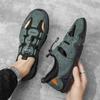2024 New Summer Sandals Men Soft Leather Shoes Men's Hollow Octopus Sneakers Outdoor Antiskid Elasticity Beach Handmade Shoes