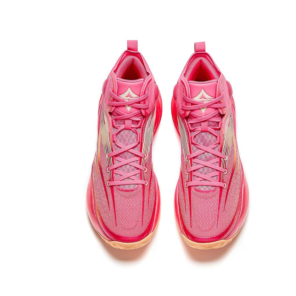 Anta Skyline 3PRO Phantom Dämpfung Rutschfest Abriebfest Rückprall Hoher Schaft Basketballschuhe Herren Pink 112541117-2