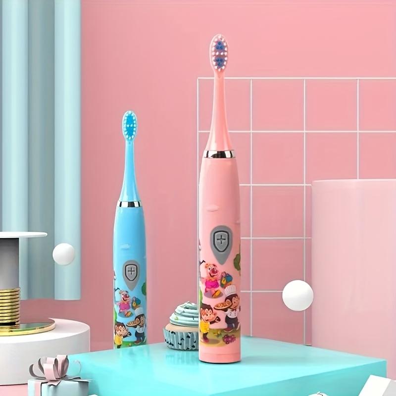 Value Pack 5 Pack Electric Toothbrush Home Pack Battery Version Soft DuPont Brushes One Click Start Sound Wave Vibration Cleaning Endurance Set