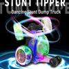 Remote Control Stunt Car with Lights, Music, and Twisting Action - Transforming Toy for Kids