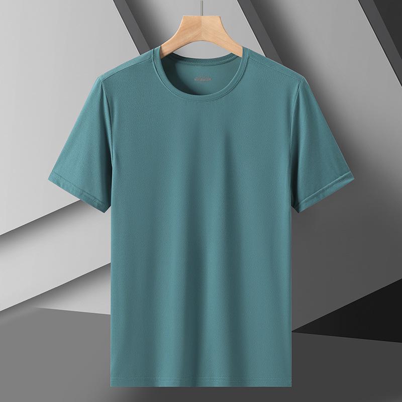 T Shirt Men Sport Plus Size T-shirts Summer Tshirt Loose Sports Running Fitness Quick Dry Tee Breathable Ice Silk T-shirt