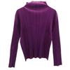 PLEATS PLEASE Made In Japan Long Sleeve Pleated Cut 3 Purple Women Used