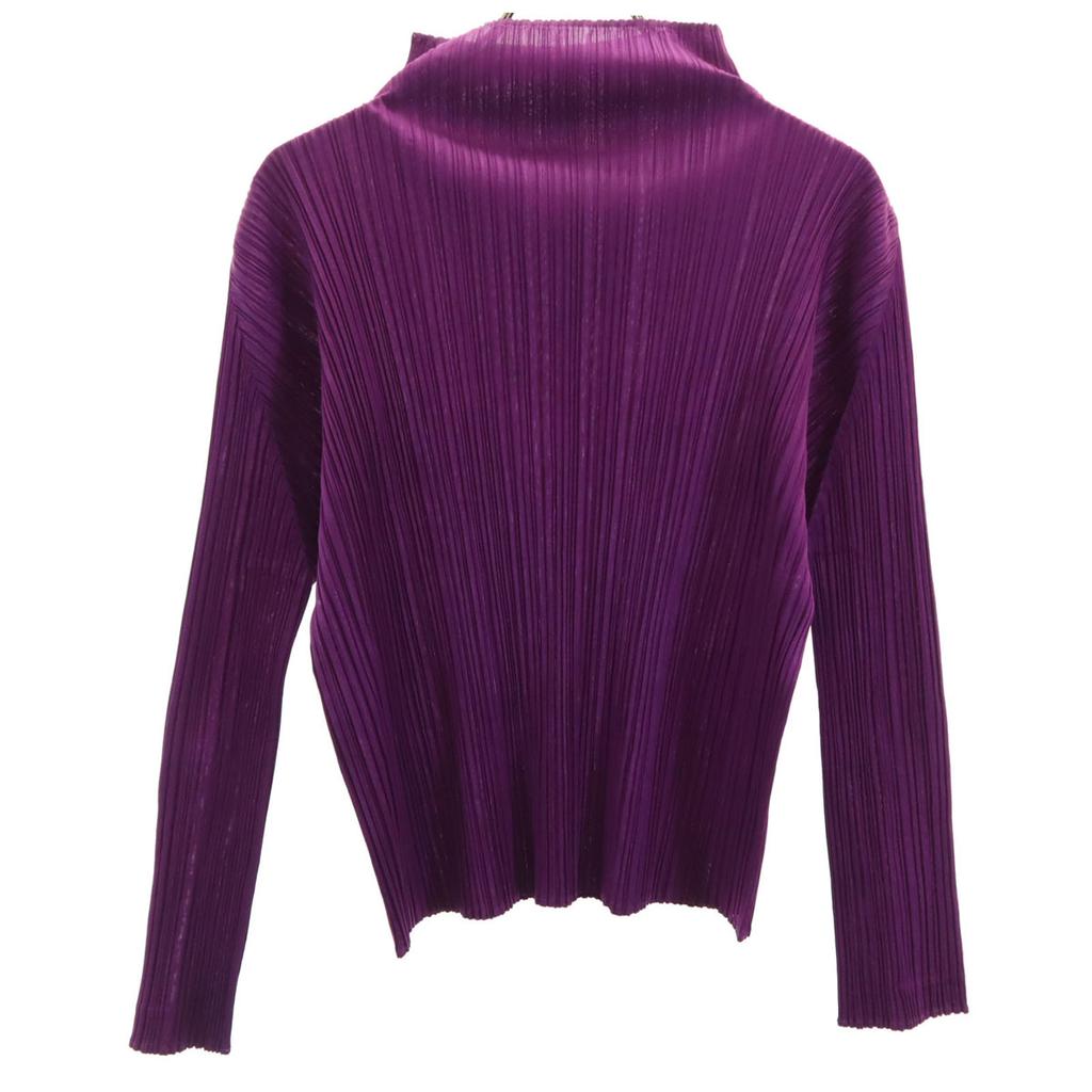 PLEATS PLEASE Made In Japan Long Sleeve Pleated Cut 3 Purple Women Used