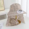 Spring and summer new sunshade sunscreen bucket hat women's large brim solar fan farm shawl tea picking hat