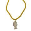 ZA Böhmische Perlenkette mit kleinem Fisch-Anhänger - Einzigartige Nischen-Schlüsselbein-Kette für Frauen