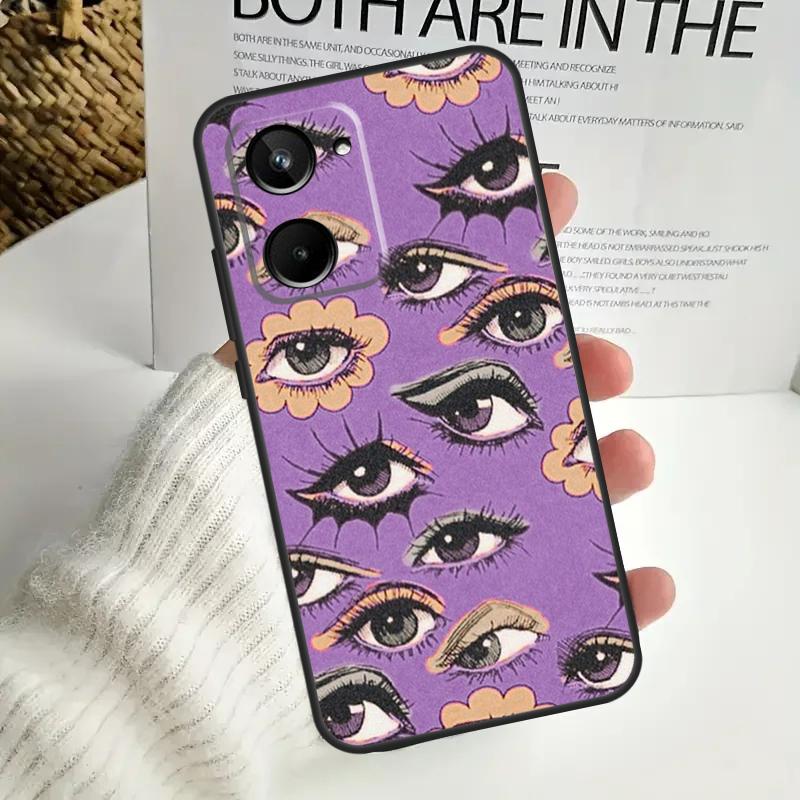 Eye Illustration For Realme GT7 Pro GT6 C75 C61 C67 C63 C71 C55 C51 C65 C53 10 11 12 13 14 15 Pro Plus Case