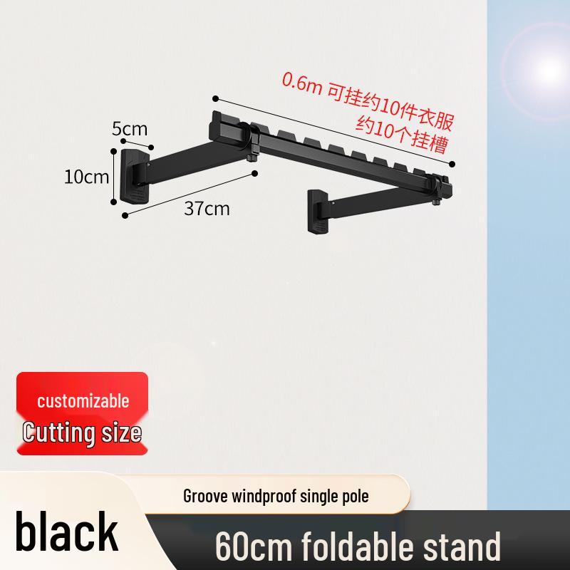 Invisible Wall-Mounted Retractable Clothes Drying Rack for Balcony and Home Use