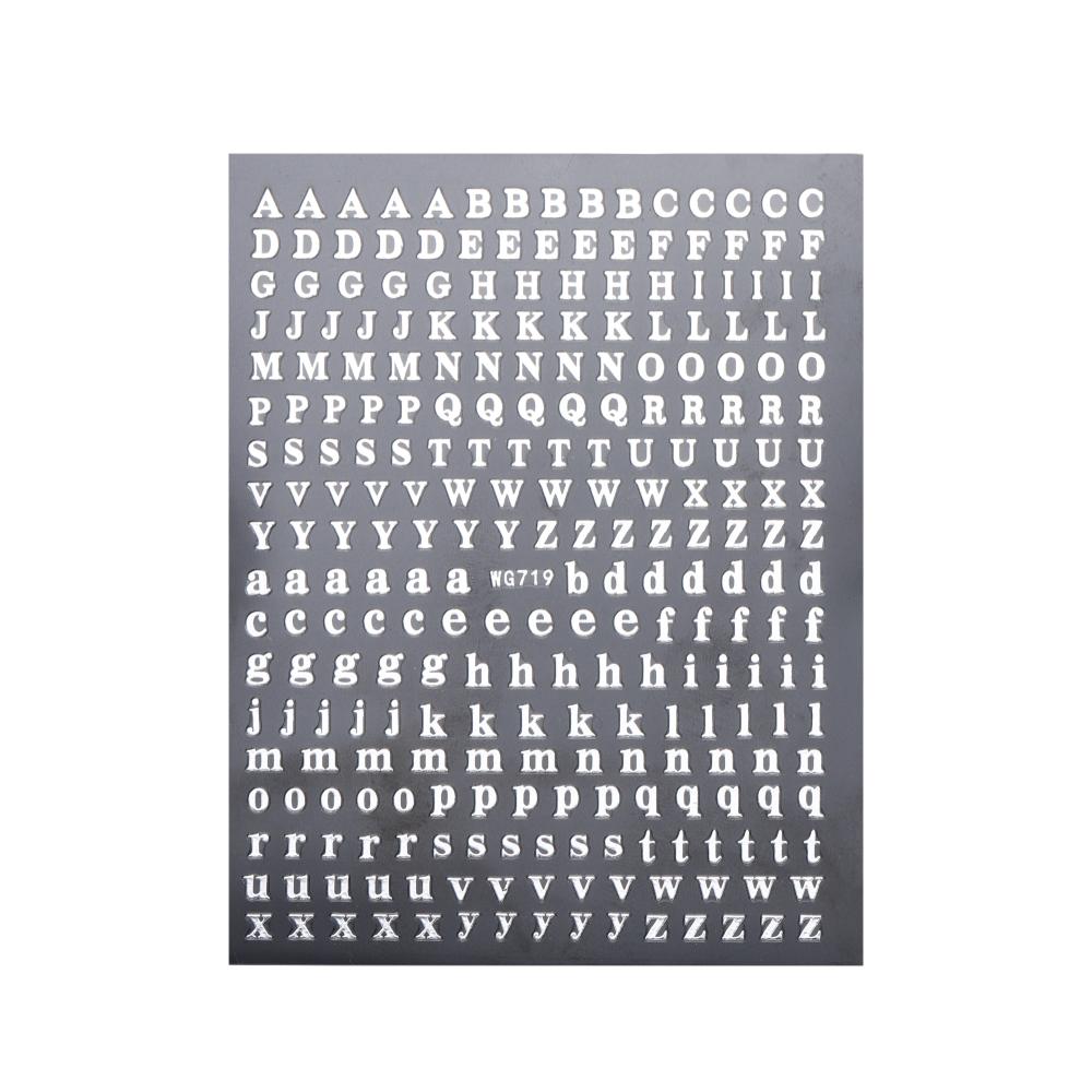 Adesivi Decorativi Lettere Alfabeto Numeri 2-9mm Riempitivo Resina Epossidica Oro Argento Per Stampi in Silicone Fai da Te Riempimenti per Artigianato