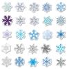 50 Christmas Snowflake Window Stickers: Waterproof, Removable Glass, Cabinet, and Door Decorations