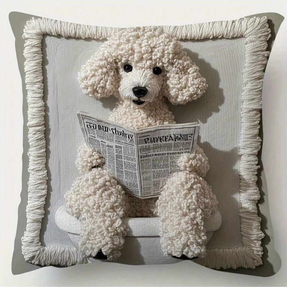 Новая Супер Мягкая Наволочка 2D Узор Имитация Вышивки Наволочка 45x45 Милые Животные Чехол для Подушки Домашний Декор