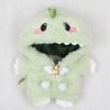 Cotton Doll Clothes 20cm Dinosaur Pajamas Flannel Hooded Onesie Winter Outfit Cute Plush Kigurumi for Dress Up