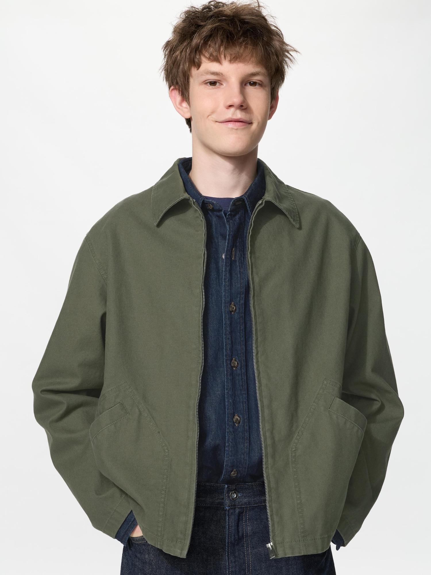 Uniqlo Япония блузон на молнии 57 OLIVE/XS