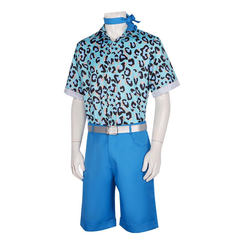 2023 Ken Blue Barbie Movie Cosplay Costume Set for Halloween