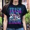 Trash Economy T-Shirt Funny Racoon Trendy Economist Graduation Gift Unisex Tee B