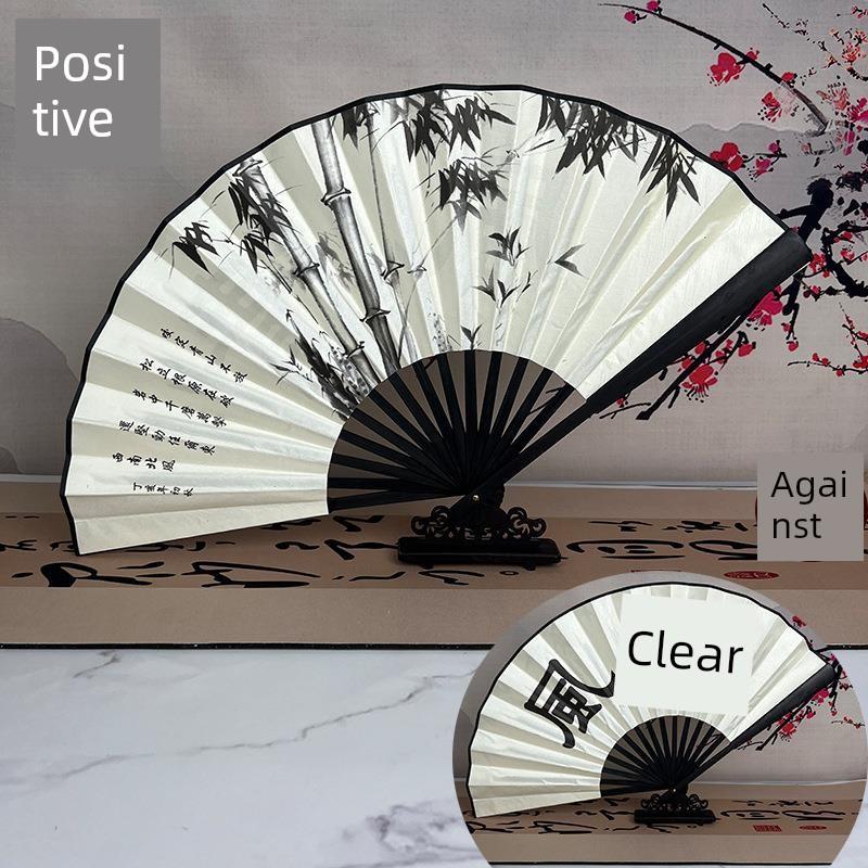 Silk Cloth Fans, Blank Folding Fans, , Custom Drawing and Calligraphy Fans, Men's Chinese Style, Ancient Style, Advertising, Calligraphy Fan, White