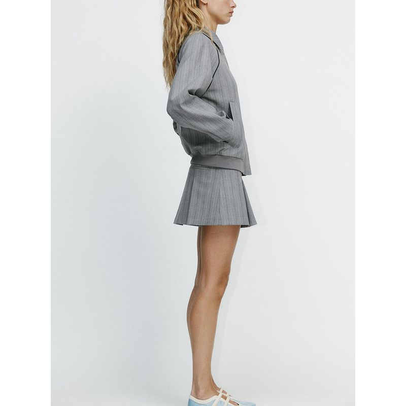 Za2025 Spring New Women's Clothing Long Sleeves Jacket Outwear 5247734 Mid Waist Mini Skirt 3152404