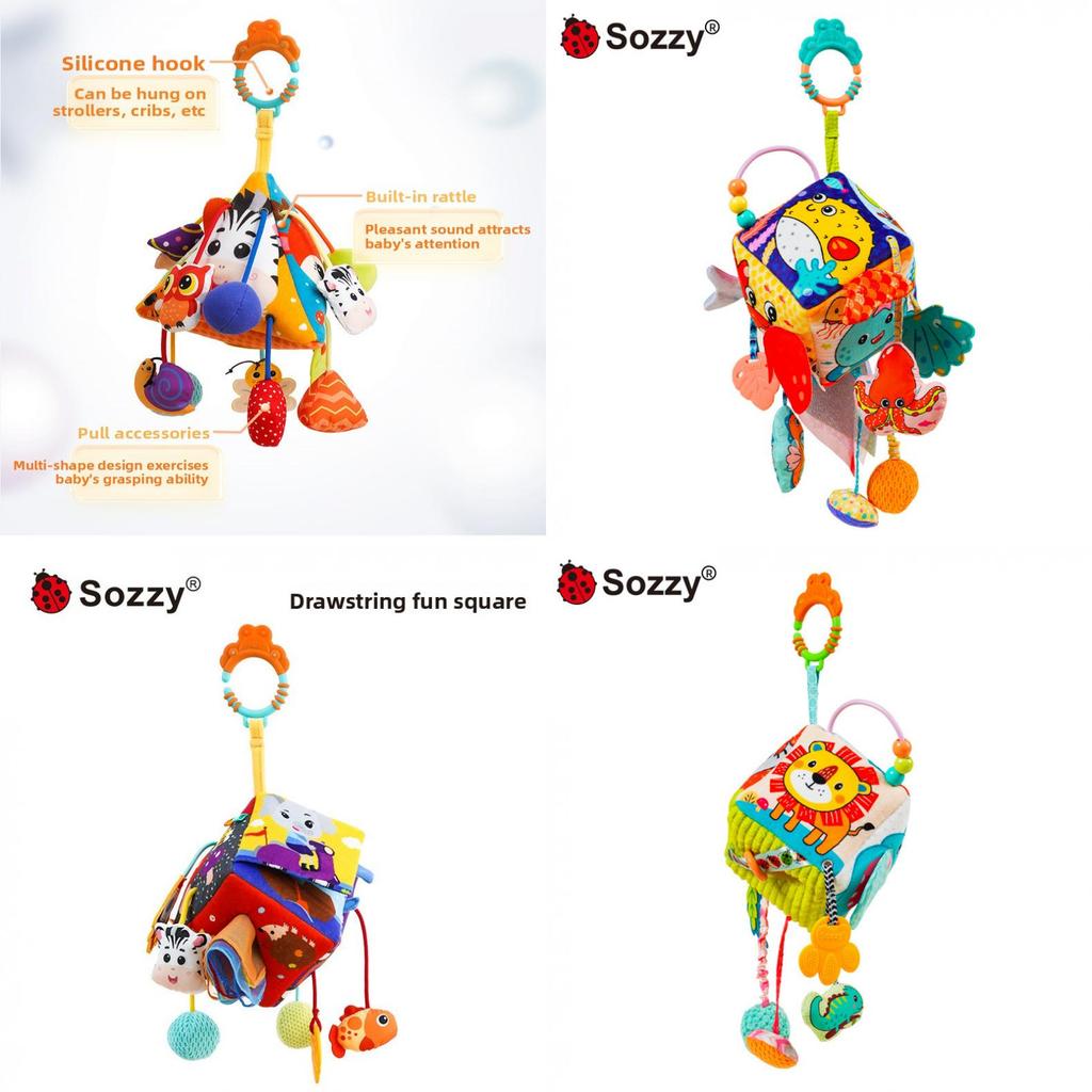 Autobett Spielzeug aus Plüsch für die Entwicklung und das sensorische Spiel von Säuglingen 0-3 Jahre