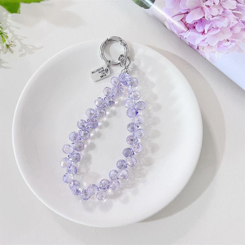 Detachable Crystal Bead Pendant Glitter Wrist Crystal Chain Stylish Bag Pendant  for Women Girls