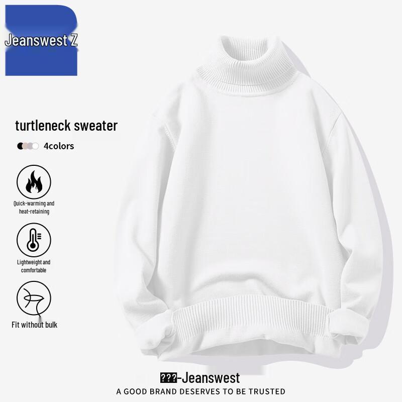 

Jeanswest Men s Solid Turtleneck Knit Sweater ANJ16 3XL