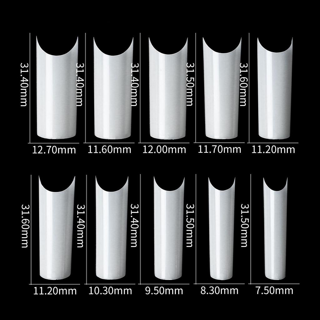 Nail Art Pads 500 Pieces, Transparent Fake Nails, High-Curvature Bags, Water Pipe Nail Patches Are In Stock