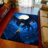 Multiple Sizes Moonlit Dragon Over Golden Hatchling Print Carpet for Living Room Bedroom Sofa Home Decor Non-slip Mat Gift