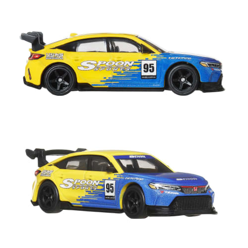 Hot Wheels Premium 2-Pack 99 Honda Civic Type R (EK9) / Honda Civic Type R Vehicle Toy Miniature Car for Ages 3 and Up, Multi-Purpose, JBL00