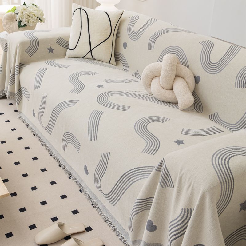 Sofa Towel All-season Universal Cover Cloth with Full Cover and Double-sided Use, Chenille Universal Cover, Anti Cat Paw Sofa Mat