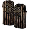 America Basketball Jerseys Pattern Tank Tops For Men Customized Name Numbers 3D Printed Tees Summer Loose Sport O-Neck Vest Tops