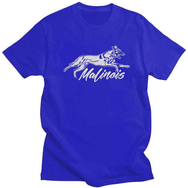 Custom Cool Belgian Shepher Malinois T Shirt Men Short Sleeves Pure Cotton Tshirt Casual Tee Tops Streetwear Tshirt