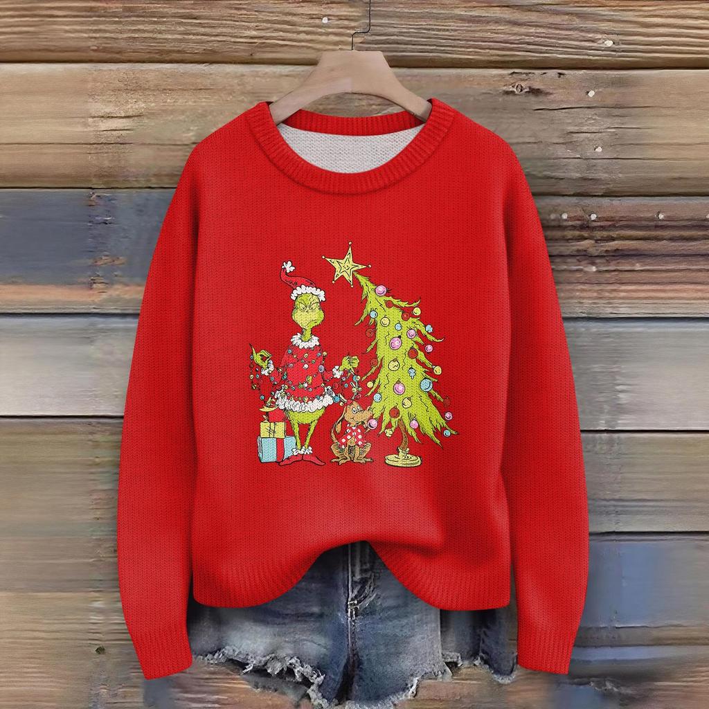 Women's Fashion Casual Long Sleeve Neck Sweater Pullover Top