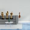Resin Thinker Statues Abstract Art Sculptures for Office Bookshelf Living Room Animal Figurine