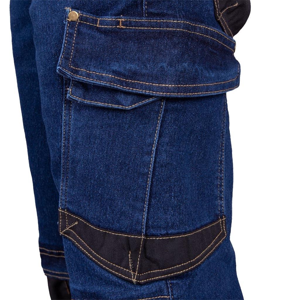 Krótkie spodnie ochronne jeansowe - cordura® & stretch - elementy odblaskowe rozmiar s