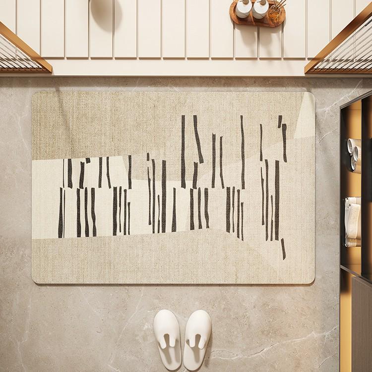 

Быстросохнущий Нескользящий Коврик для Ванной из Диатомовой Земли: Впитывающий, Моющийся, Грязеотталкивающий Коврик для Пола 40x60cm Upgraded Diatom Mud