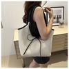 Casual Large Capacity Shoulder Bags Solid Color Portable Canvas Tote Bags Canvas Bag Fashion Solid Color Outdoor Travel Bags