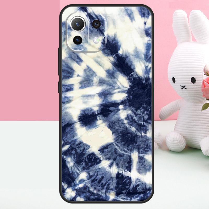 Shibori Indigo Batik Hülle Für Xiaomi 15 Ultra 14 15T 13T 14T 17 Pro Max POCO F8 Ultra F7 F5 F6 X5 X6 X7 Pro Funda