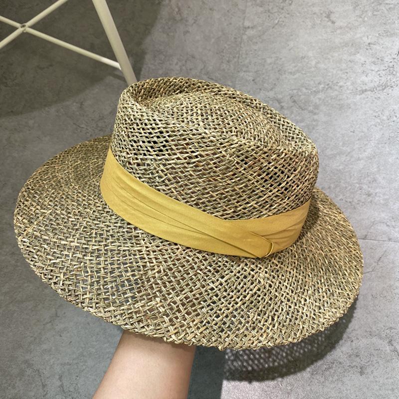 

French Hepburn Style Women s Summer Sun Hat - Korean Version Straw Sunshade for Beach Vacations M (56-58cm)