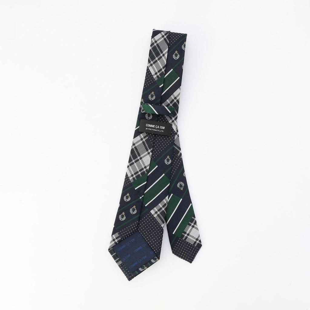 [Comme Ca Ism] Patchwork Pattern Tie 47-06NO04-206 Navy x Green F