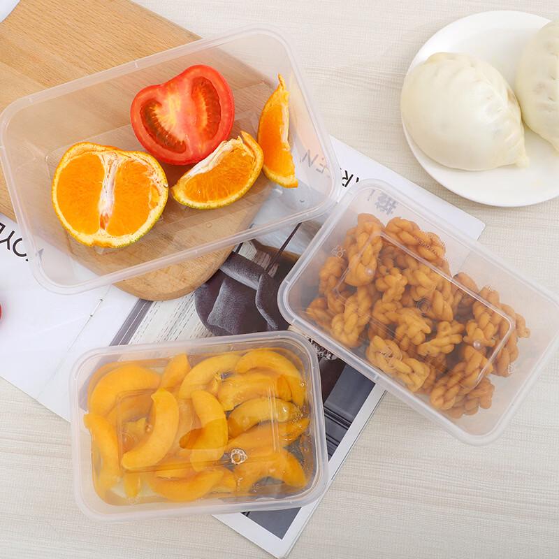 Disposable Rectangular Plastic Food Containers with Lids