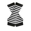 PESENAR Women Mime Artist Costume Accessories Girl French Mime Costume Halloween Outfit with Beret Gloves Suspender Scarf Socks