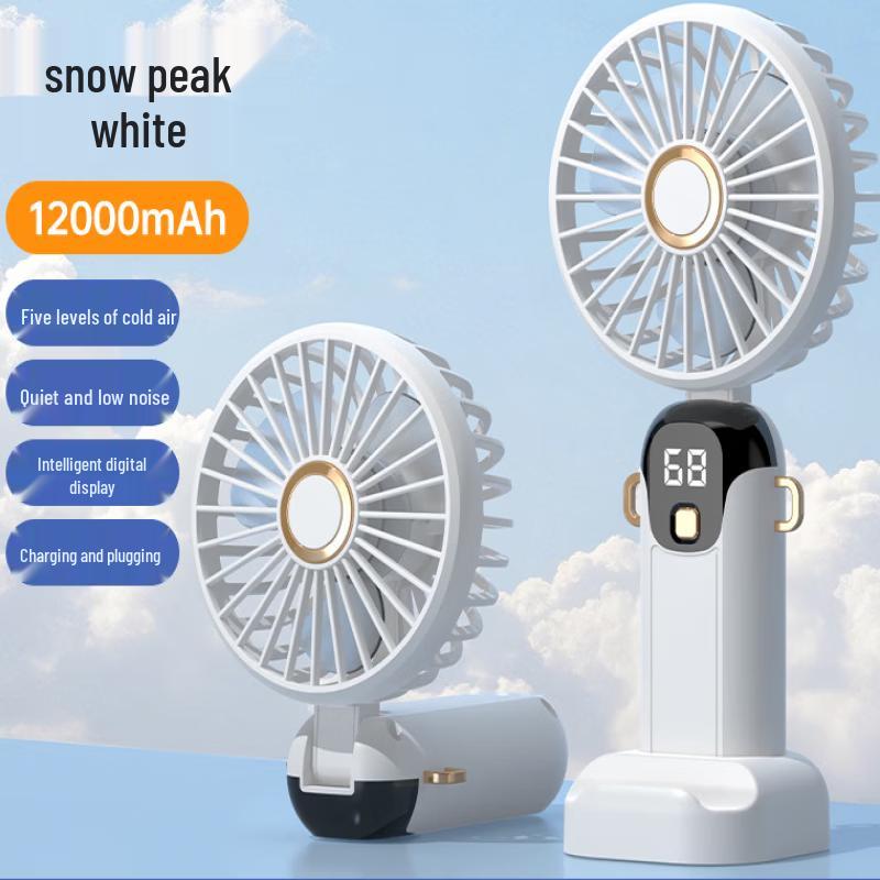 ZISIZ Mini Folding Handheld Aroma Fan with Digital Display