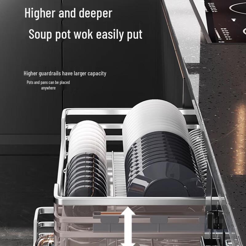 Yingbai Cabinet Spice & Bowl Drawer Basket